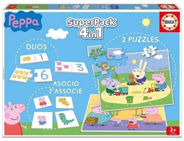 Jogo Educativo Peppa Pig Superpack 4 In 1 Educa