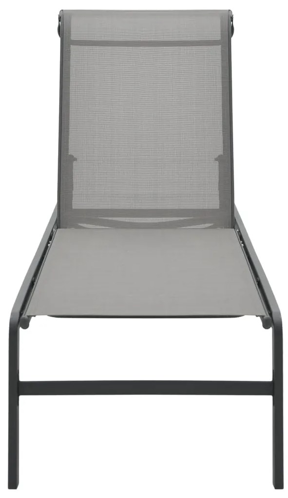 Espreguiçadeiras com mesa 2 pcs textilene e aço