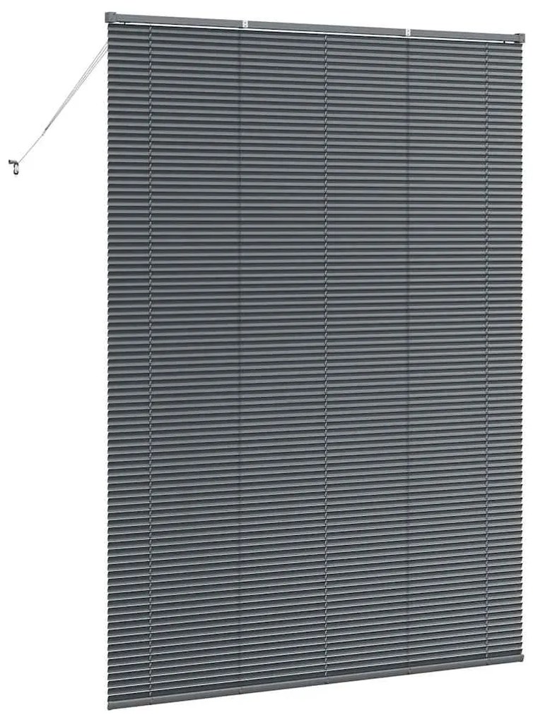 Persiana de Janela Cinzento-escuro 155 x 220 cm Alumínio