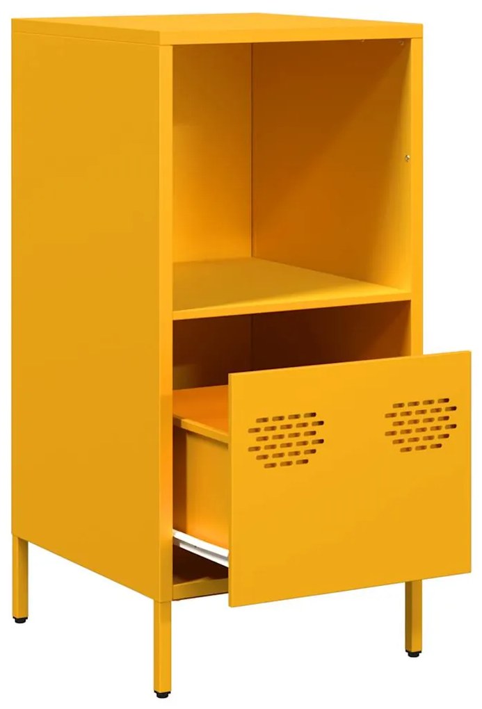 Aparador 35x39x73,5 cm aço laminado a frio amarelo mostarda