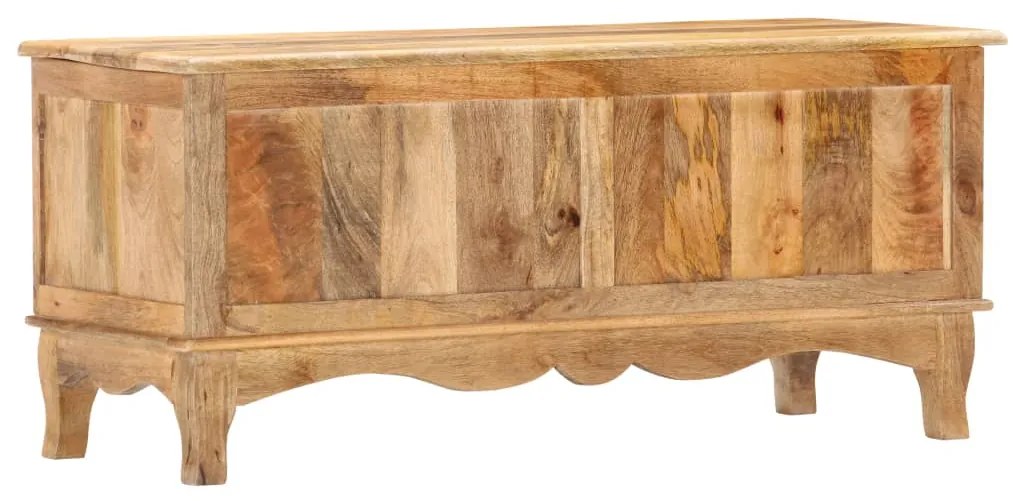 vidaXL Caixa de arrumação 100x38x45 cm madeira de mangueira maciça