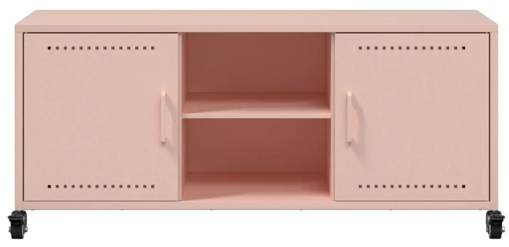Móvel de TV 100,5x39x43,5 cm aço rosa