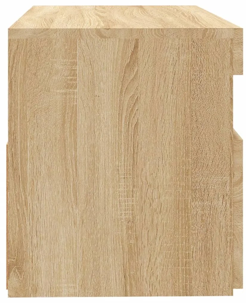 Móvel de TV com luzes LED 60x35x40 cm carvalho sonoma
