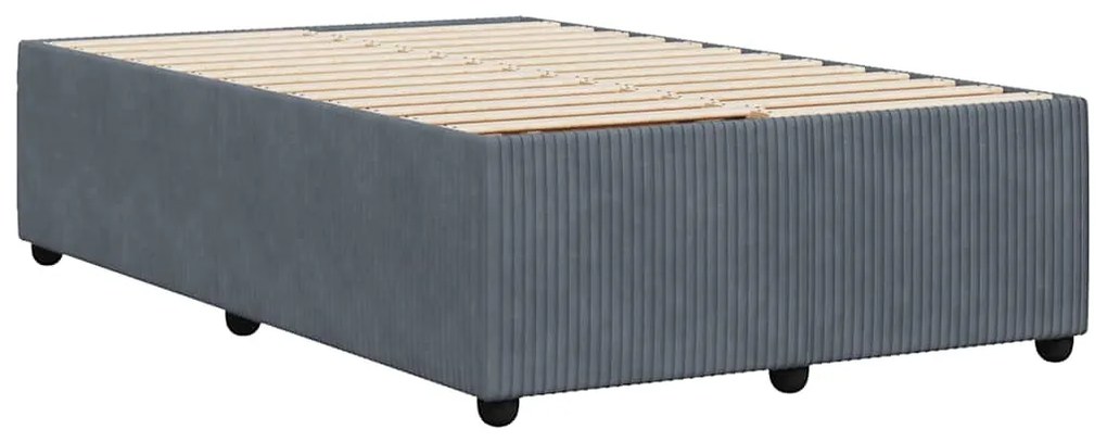 Estrutura de cama sem colchão 120x190 cm Veludo cinza escuro