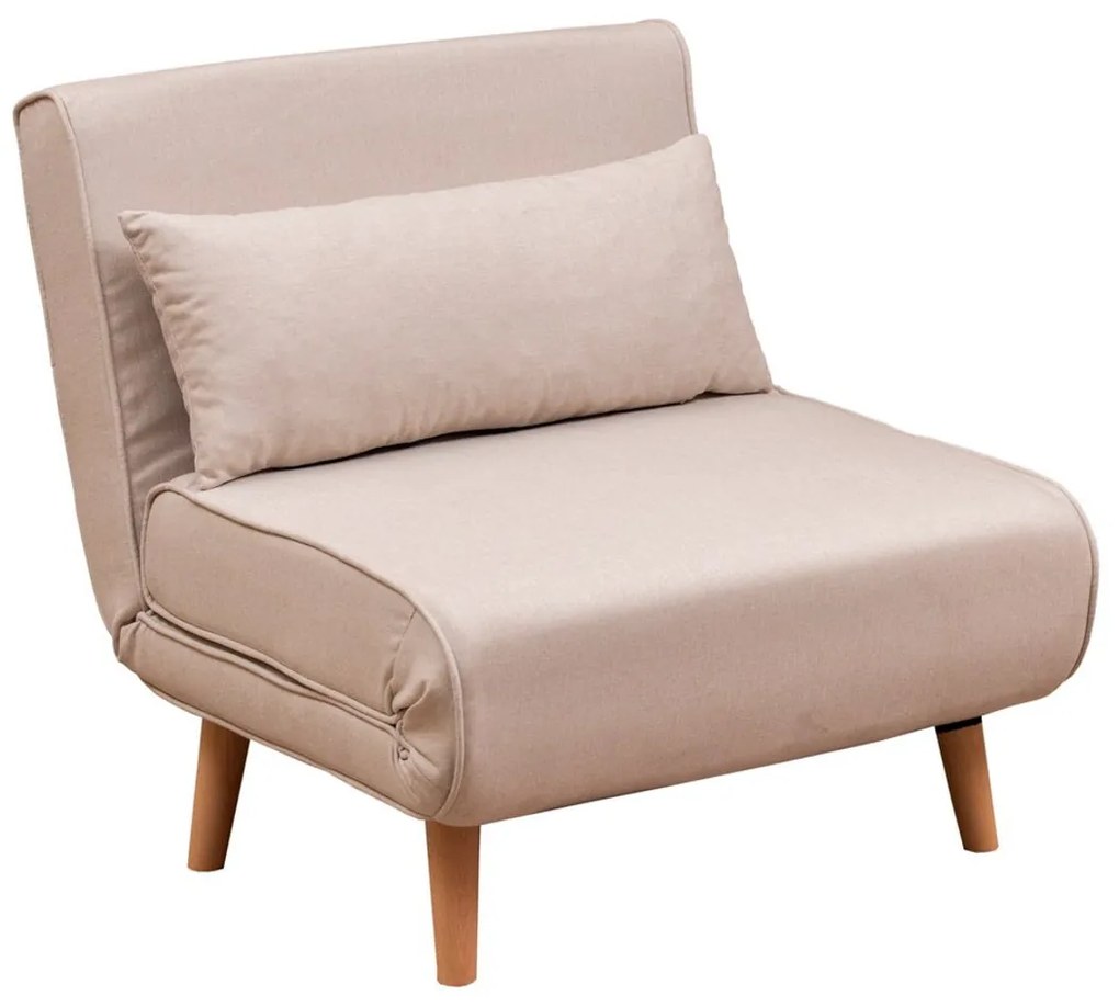 Sofá-cama 1 Lugar Folde – Creme – 180 x 80 cm