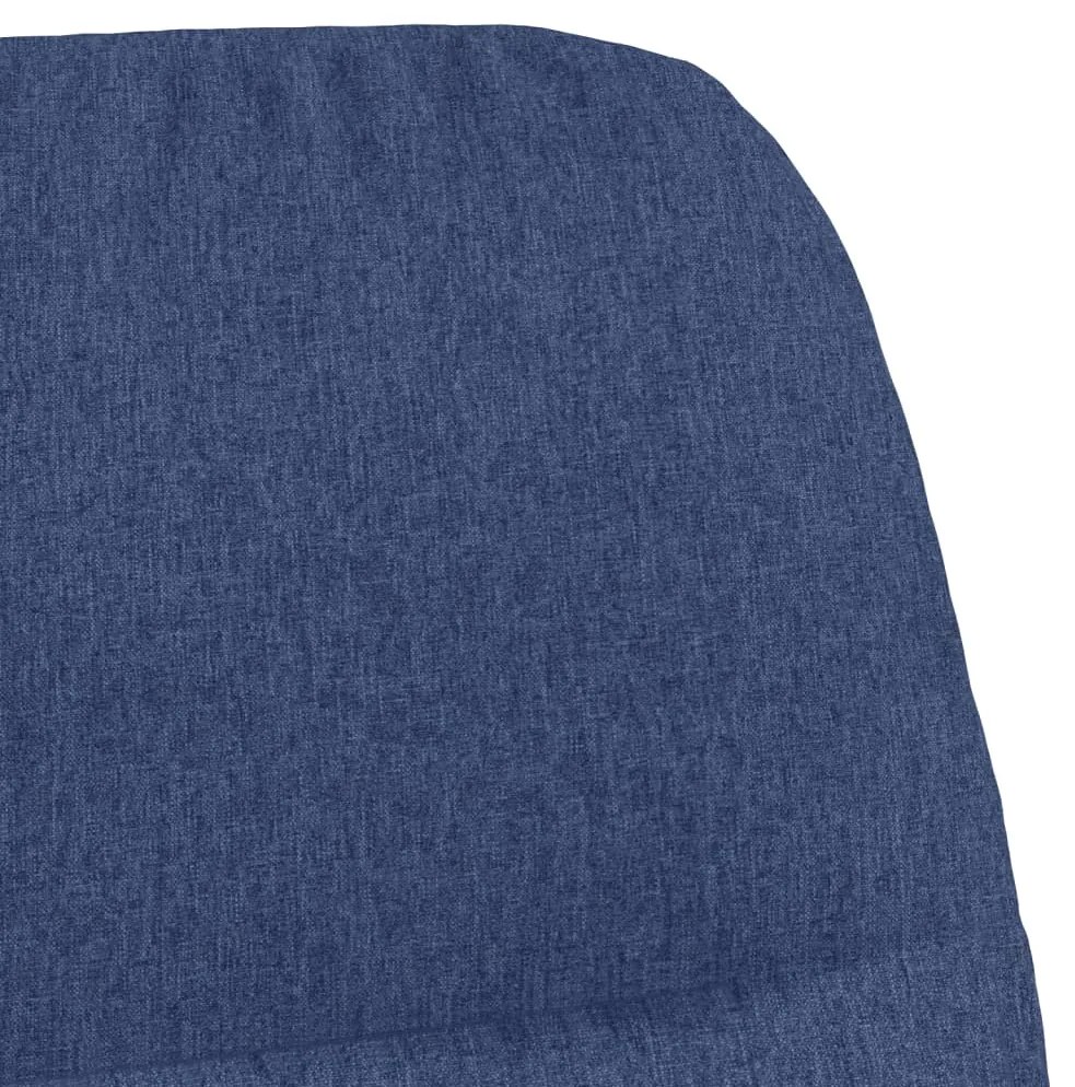 Cadeira de baloiço com banco tecido azul