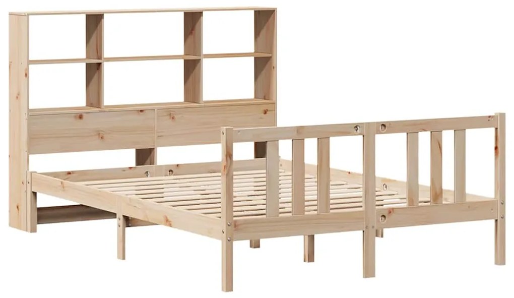 Cama com estante sem colchão 120x200 cm pinho maciço