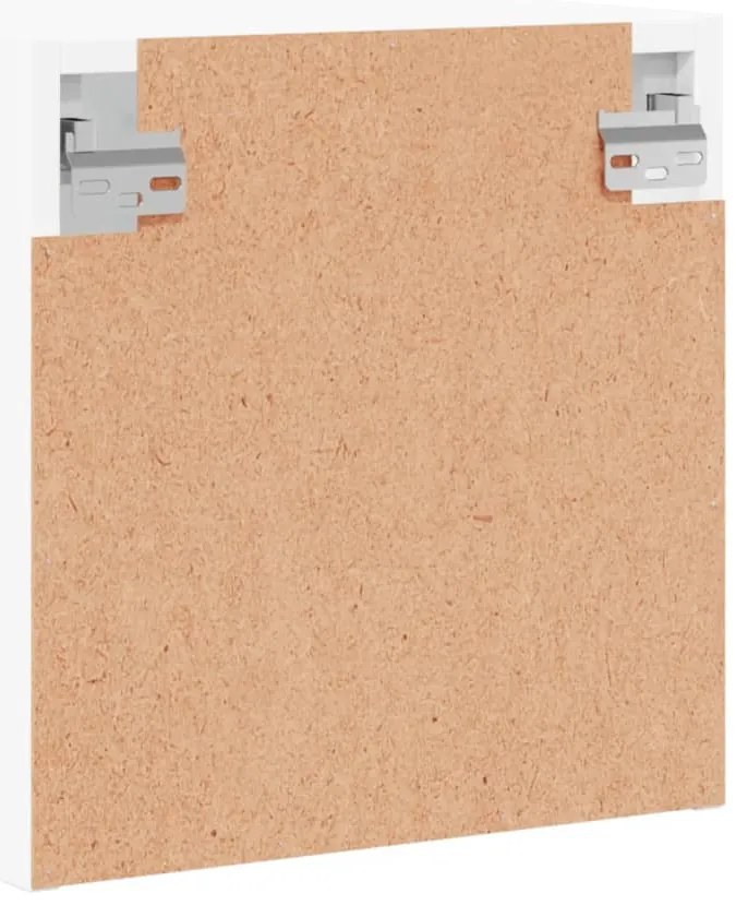 Mesas de cabeceira c/ portas de vidro 2 pcs 35x37x35 cm branco