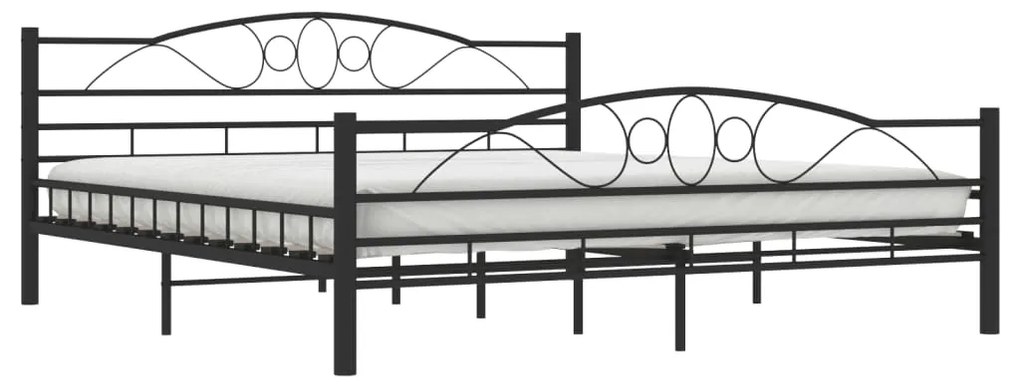 Estrutura de cama em aço 180x200 cm preto