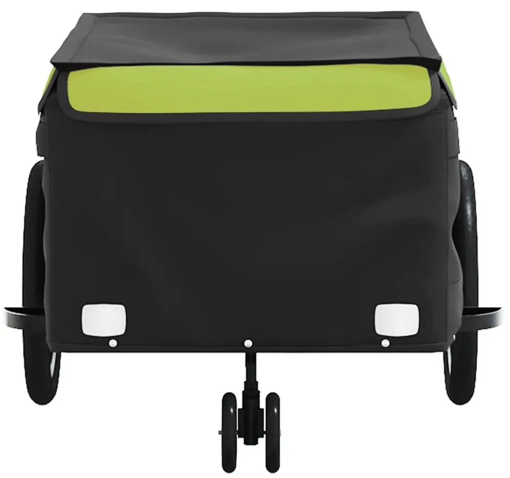 Reboque para bicicleta 45 kg ferro preto e verde