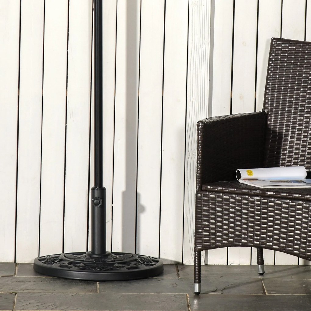Base para Chapéu de Sol Semicircular 9 kg Base para Chapéu de Sol Apto