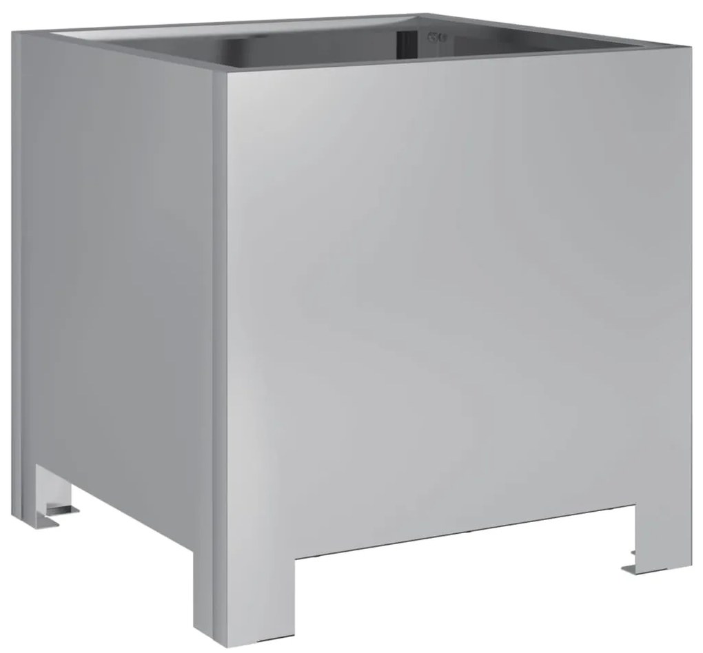 Vaso/floreira de jardim 30x30x30 cm aço galvanizado
