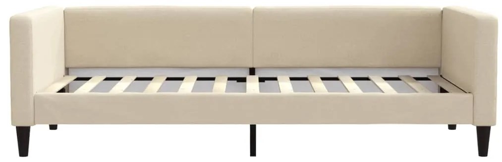 Sofá-cama com gavetão e gavetas 90x200 cm tecido cor creme