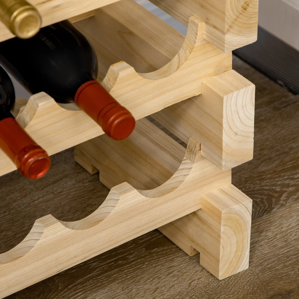 Suporte para Garrafas de Vinho para 72 Garrafas Garrafeira com 6 Nívei
