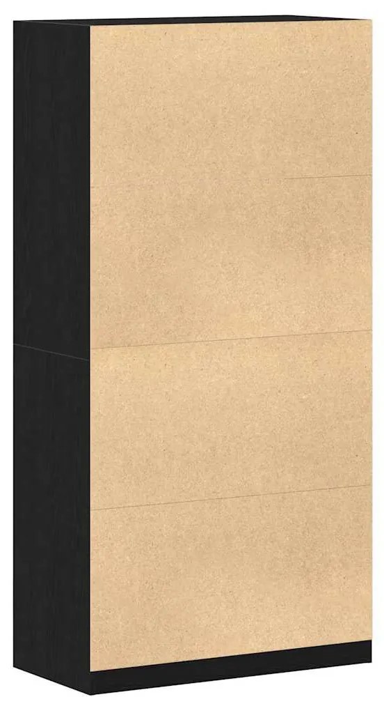 Armário de Carvalho Preto - 100 x 50 x 200 cm - Feito de Madeira Dupla