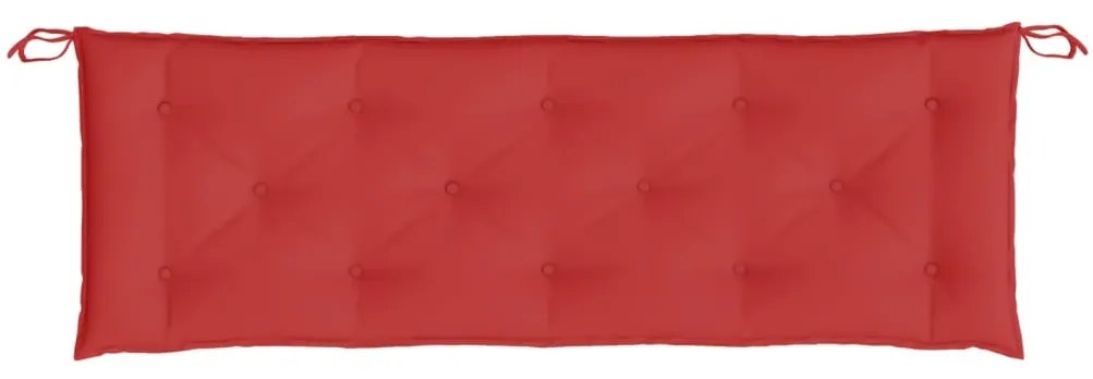 Almofadão p/ banco de jardim 150x50x7cm tecido oxford vermelho