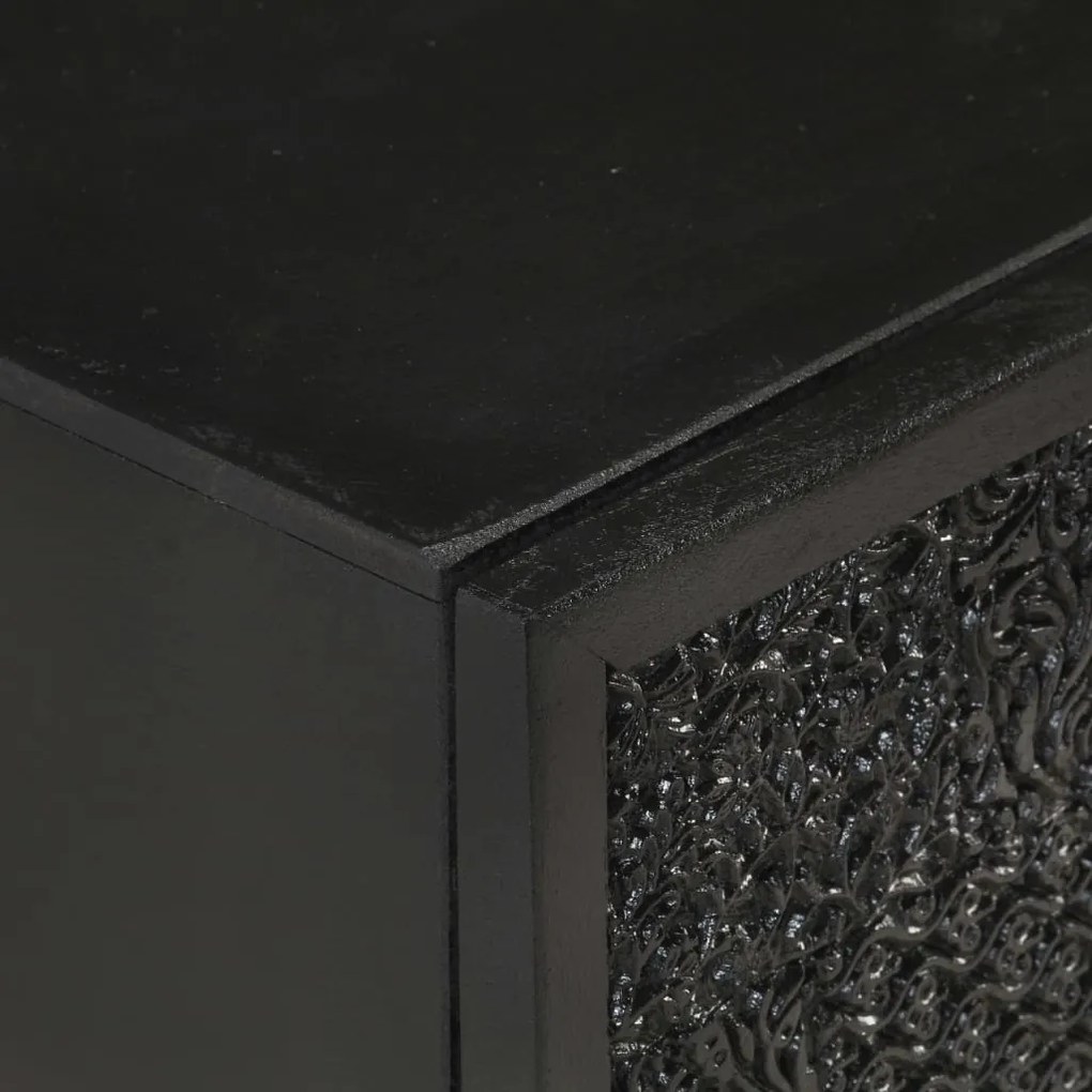 Mesa de cabeceira 40x30x50 cm acácia e mangueira maciça preto