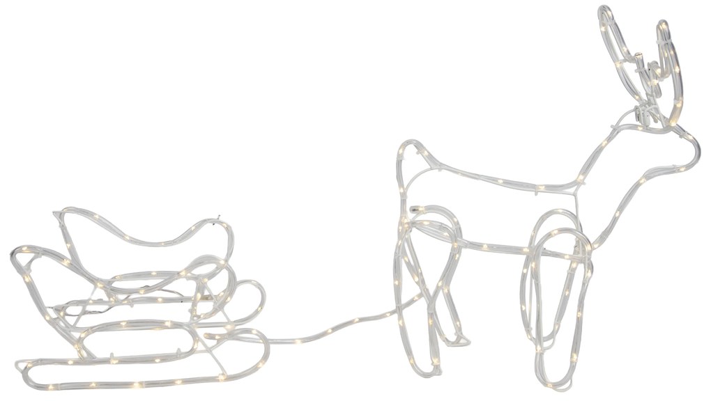 Candeeiro de pé de Natal Rena com Trenó 116cm Incl. LED com Temporizador IP44 - Sori