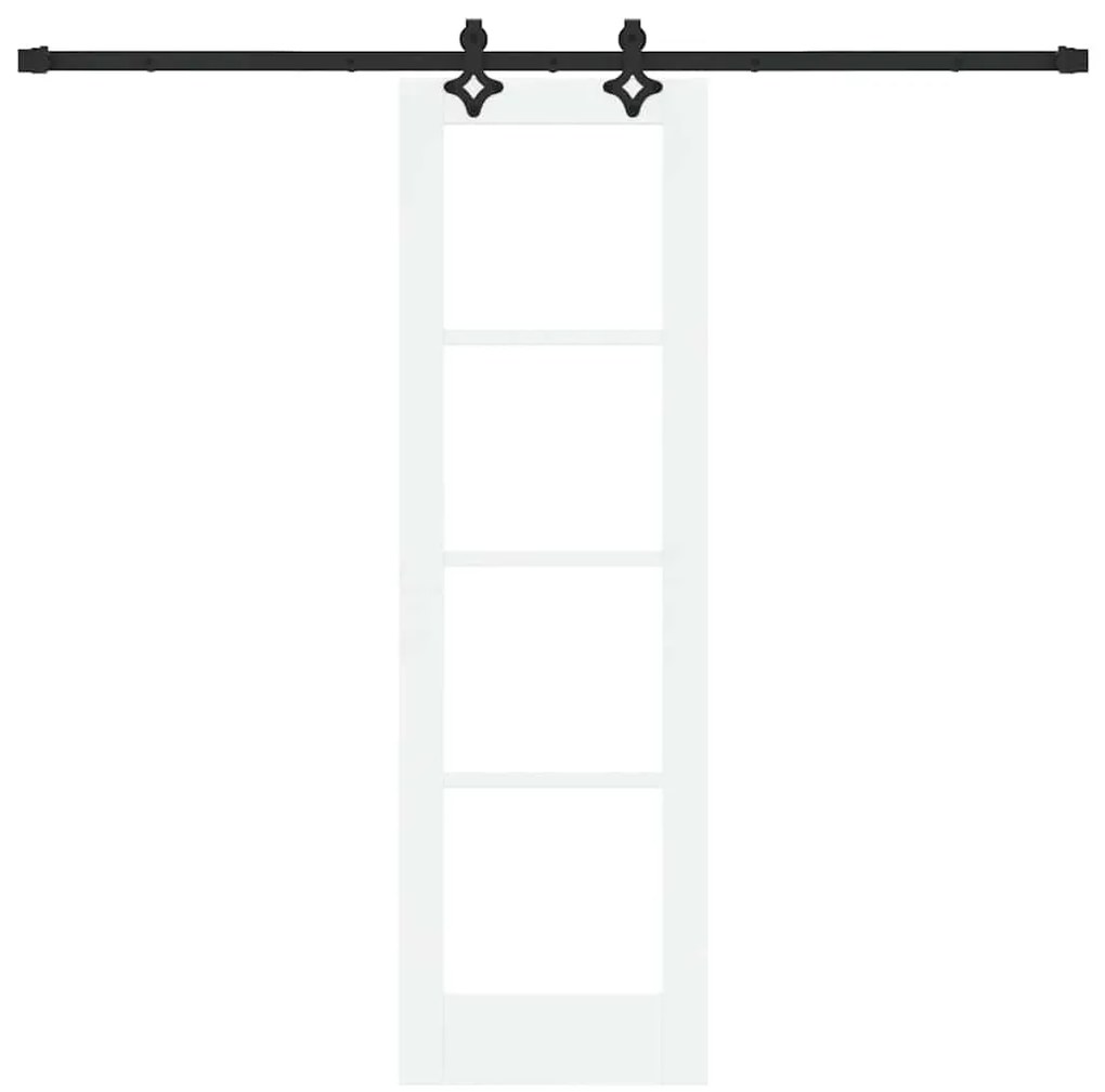 Porta Deslizante vidaXL com Hardware Branco 61x198.5 cm Madeira Maciça