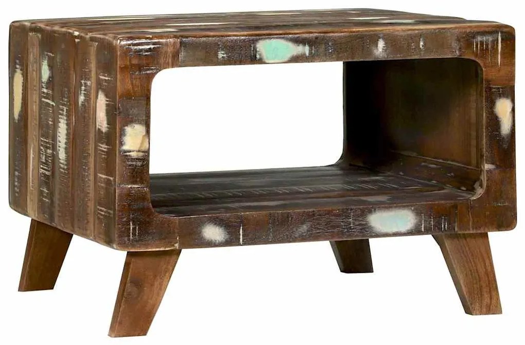 vidaXL Mesa de centro 50 x 50 x 35 cm Madeira recuperada maciça