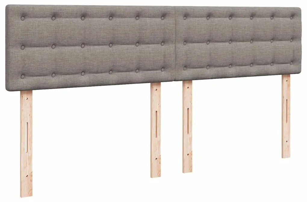 Cama Otomana com colchão &amp; LEDs 180x200cm cinza-acastanhado