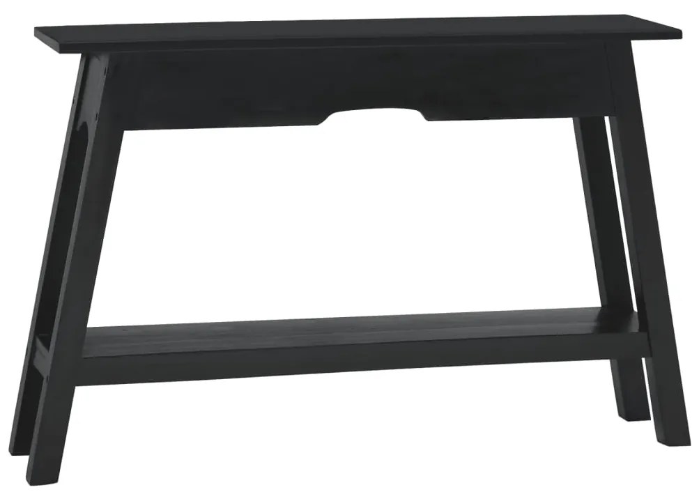 vidaXL Mesa consola 110x30x75 cm madeira de mogno maciça preto