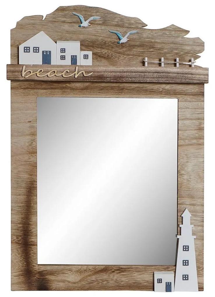 Espelho de parede DKD Home Decor Beach Madeira (34 x 3 x 51 cm)