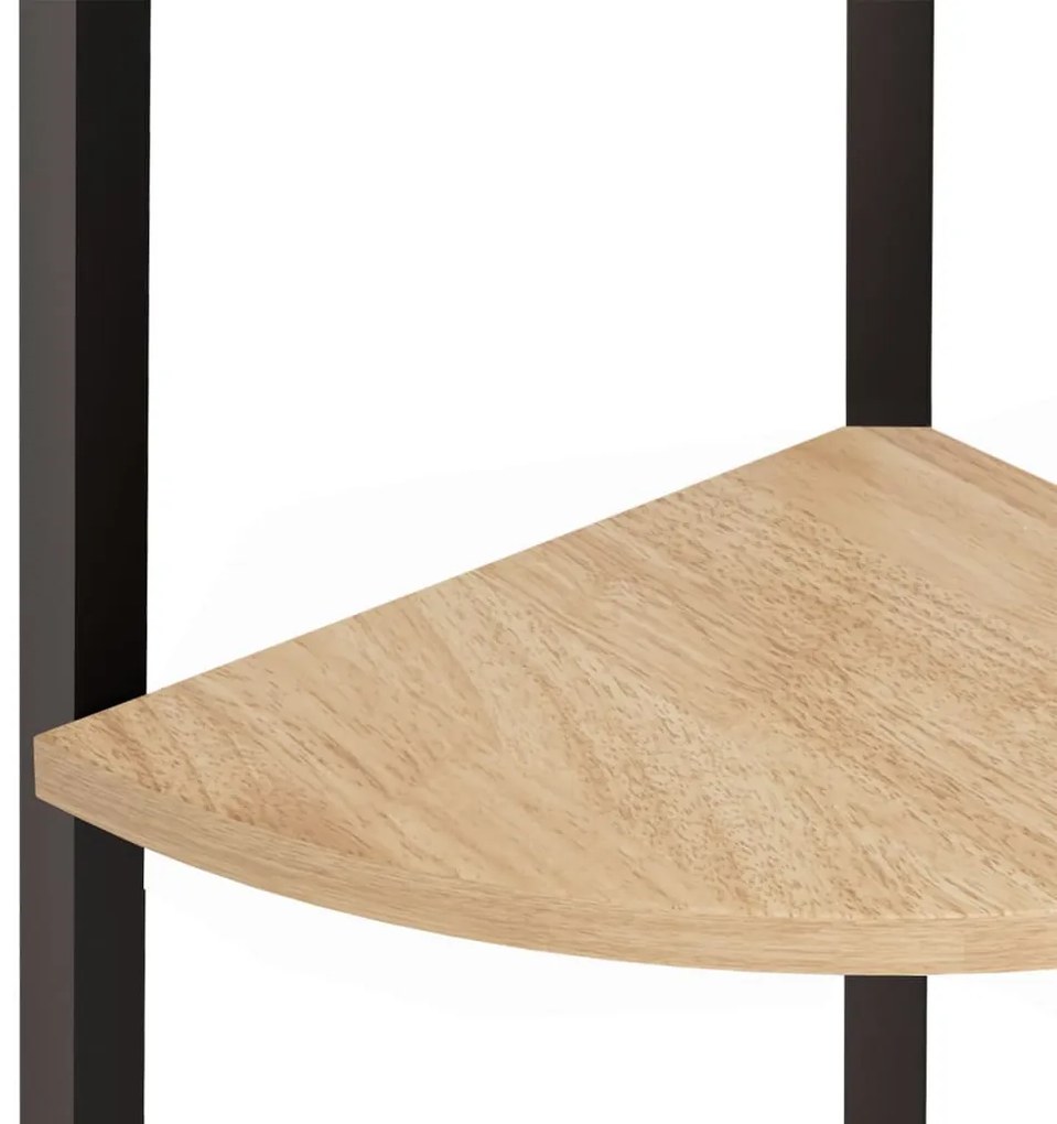 Unidade 3 pratel. de canto 45,5x31,5x120cm castanho-claro/preto