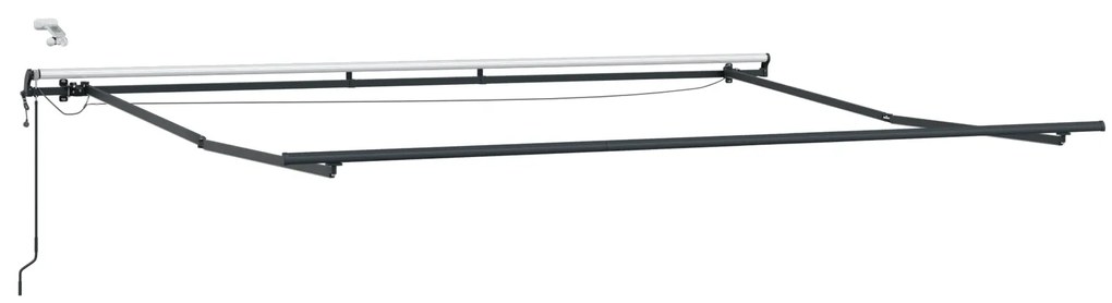 Toldo Retrátil Automático com LED Preto 400x300 cm, vidaXL Tecido Subs