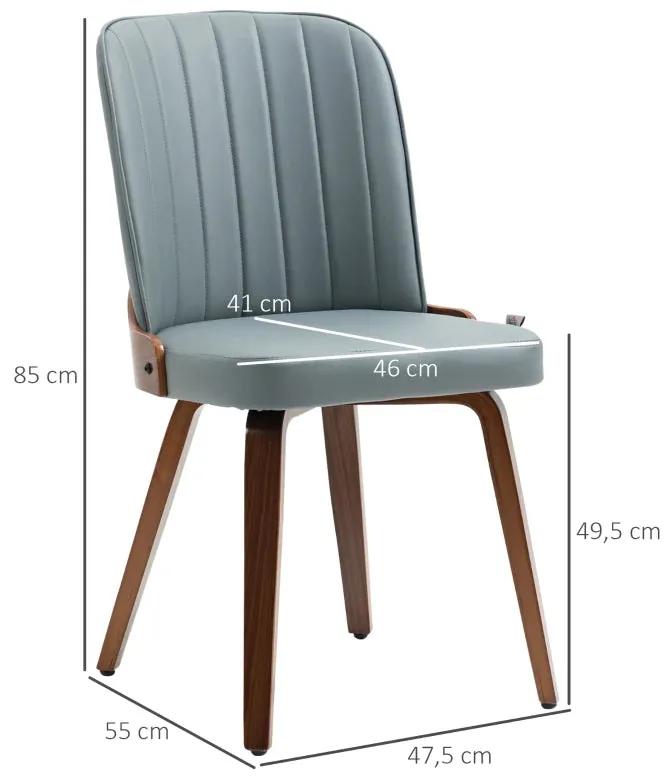 Conjunto de 2 Cadeiras Salg - Couro Artificial - Design Contemporâneo
