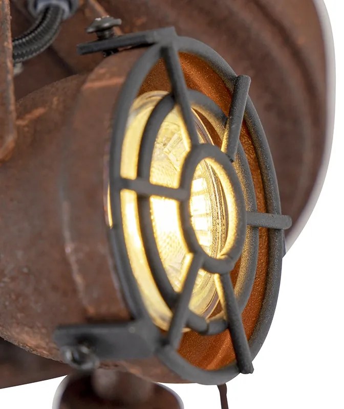 Projetores de teto industriais 3 luzes castanho enferrujado - Sorra