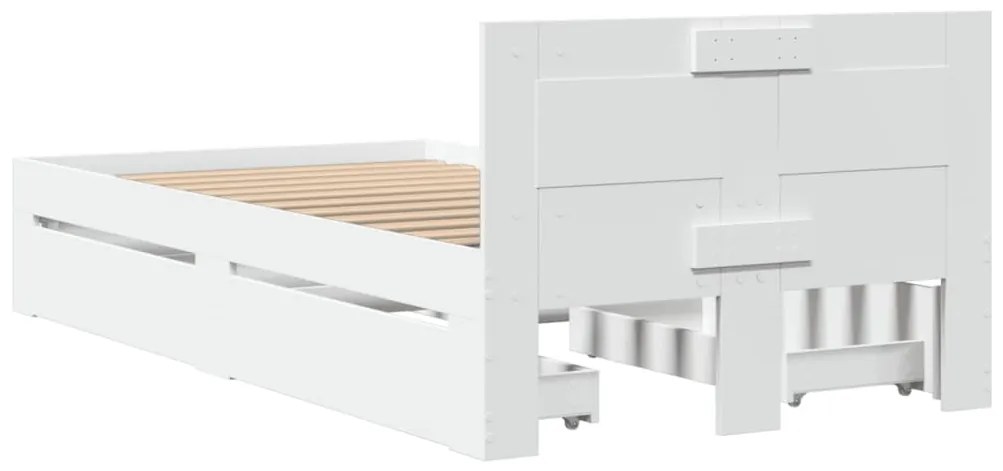 Estrutura cama c/ cabeceira sem colchão 90x190 cm branco