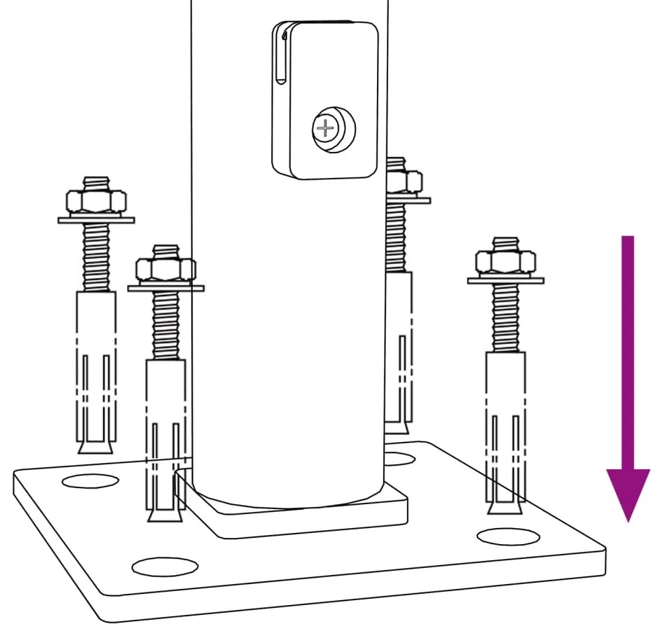 Cerca de malha de arame com flange 1x10 m antracite
