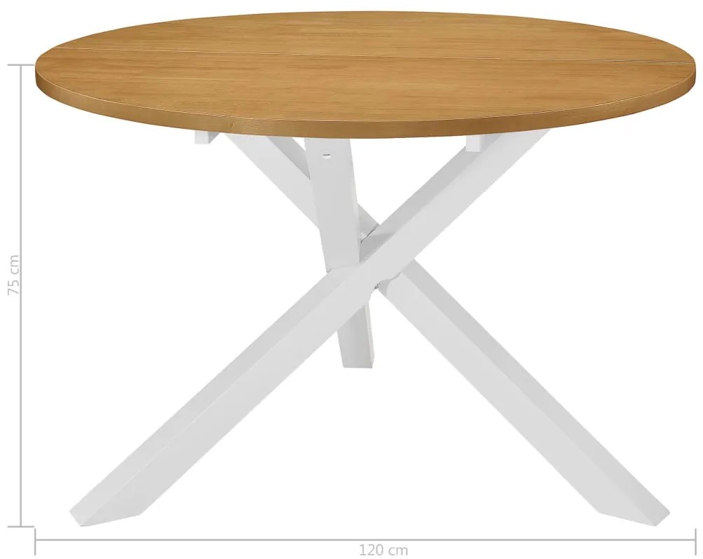 Mesa de jantar 120x75 cm MDF branco