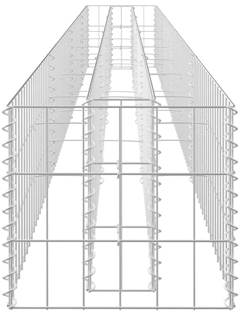 Canteiro elevado/cesto gabião 360x30x30 cm aço galvanizado