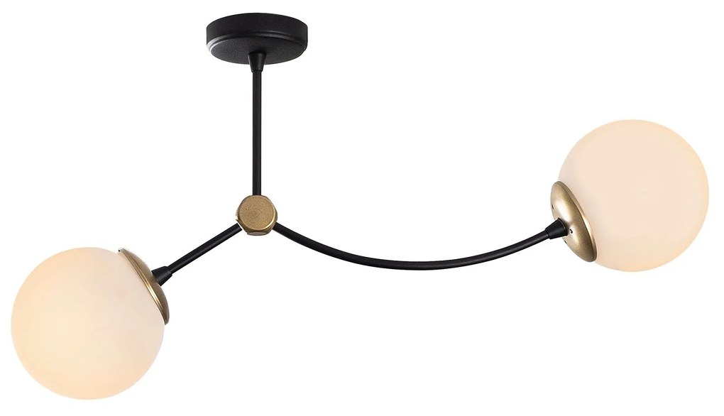 Chandelier Kromozom – Branco/Preto – 72 x 15 cm