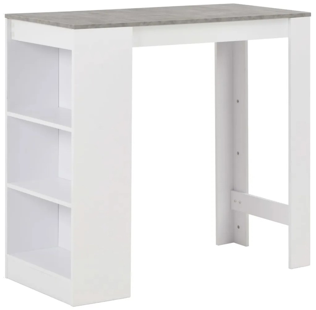 280214 vidaXL Mesa de bar com prateleira branco 110x50x103 cm
