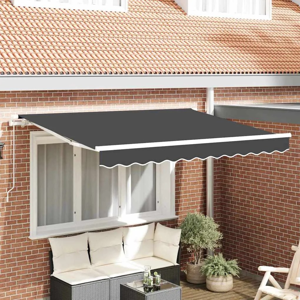 vidaXL Tecido de substituição para toldo Antracite 280 x 195 cm