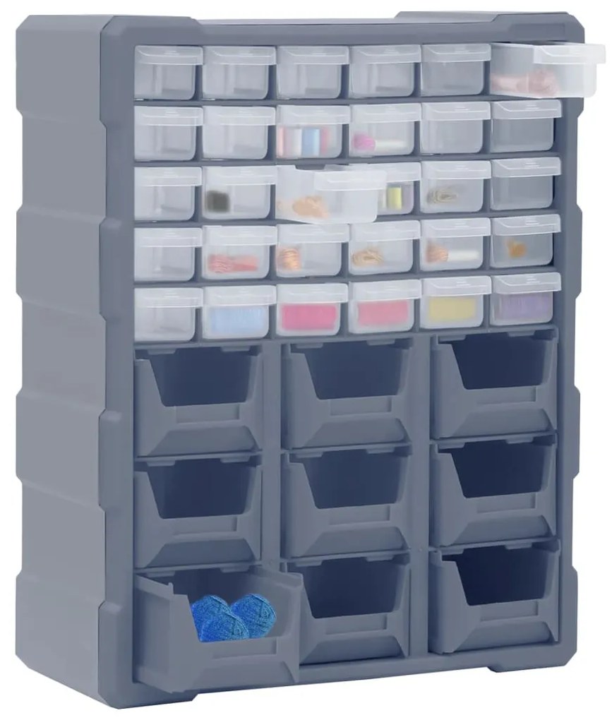 Caixa organizadora com 39 gavetas 38x16x47 cm