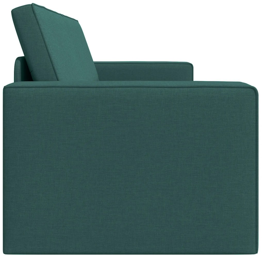 Sofá Cama de Chão 2 em 1 Verde Escuro 245x150x60.5 cm