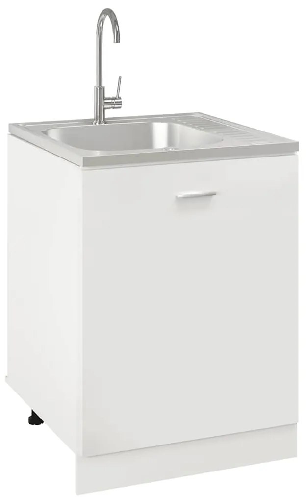 Lava-louça cozinha + escorredor 600x600x155mm aço inox prateado