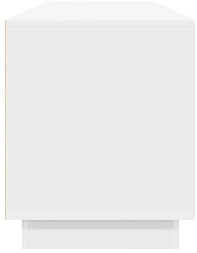 Móvel de TV com luzes LED 193,5x41x50 cm branco