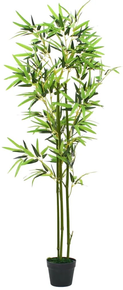 vidaXL Planta de bambu artificial com vaso 150 cm verde