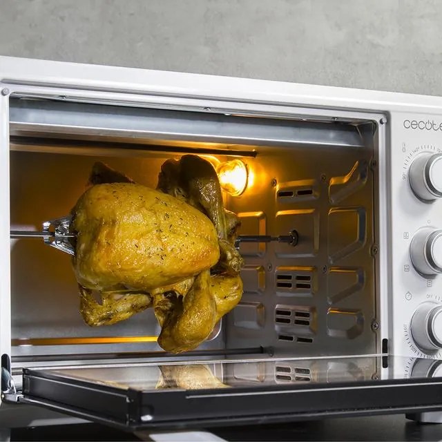 Mini-forno Bake&amp;Toast 3090 White Gyro Mini-forno de convecção com espeto de 30 litros de capacidade, 5 modo e luz interior