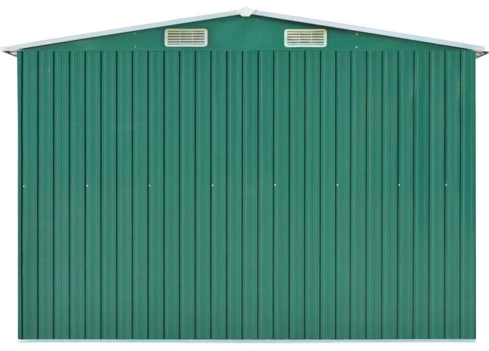 Abrigo de jardim 257x298x178 metal verde