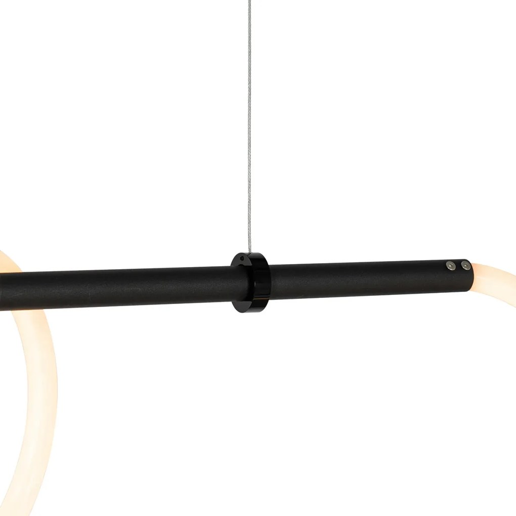 Candeeiro de suspensão design preto com LED regulável em 3 níveis - Danisha Design