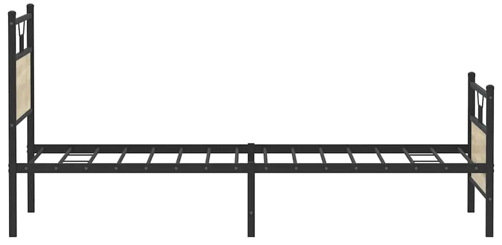 Estrutura de cama sem colchão 107x203 cm carvalho sonoma
