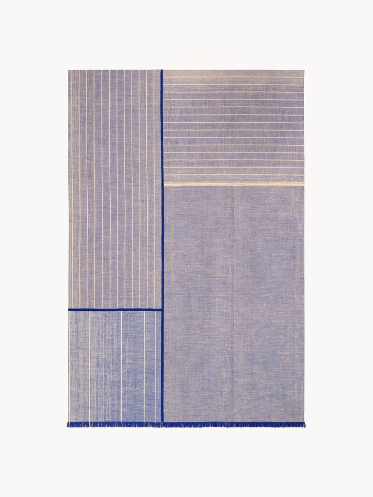 Tapete de pelo curto com franjas lavável para interior e exterior, Design Folkform