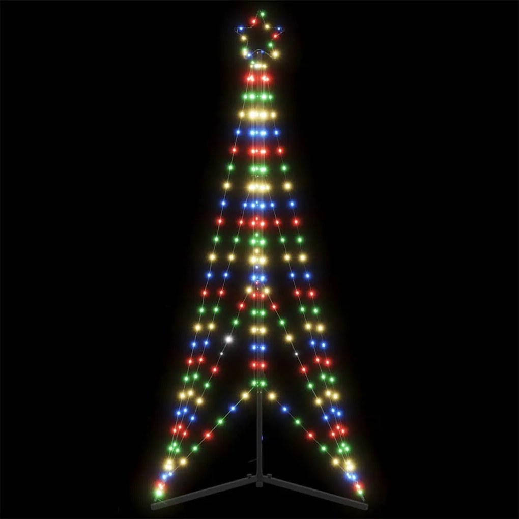 vidaXL LED Árvore de Natal 363 LEDs Coloridos 182 cm