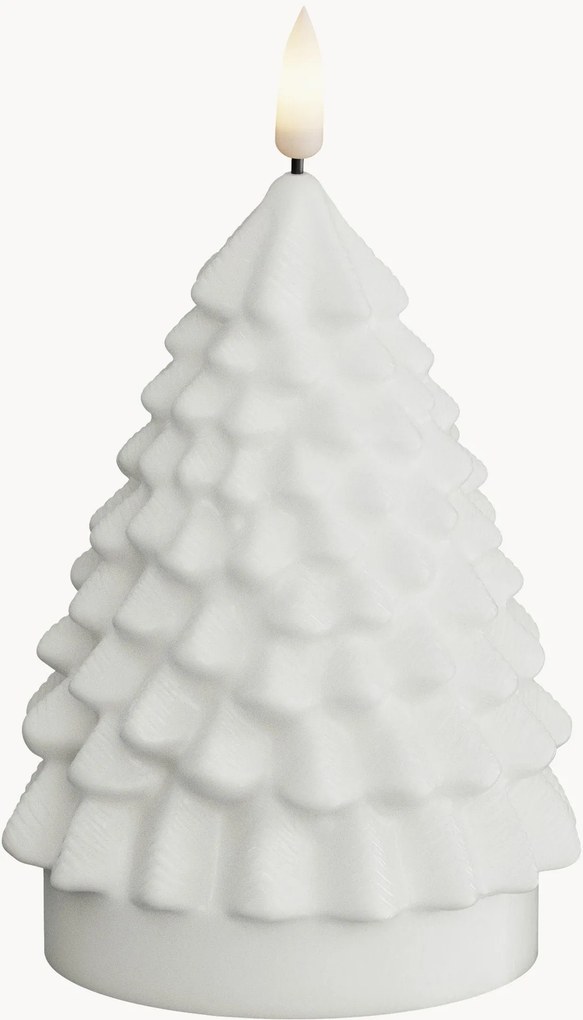 Vela LED artesanal com aspeto de chama real Christmas Tree, Alt 11 cm